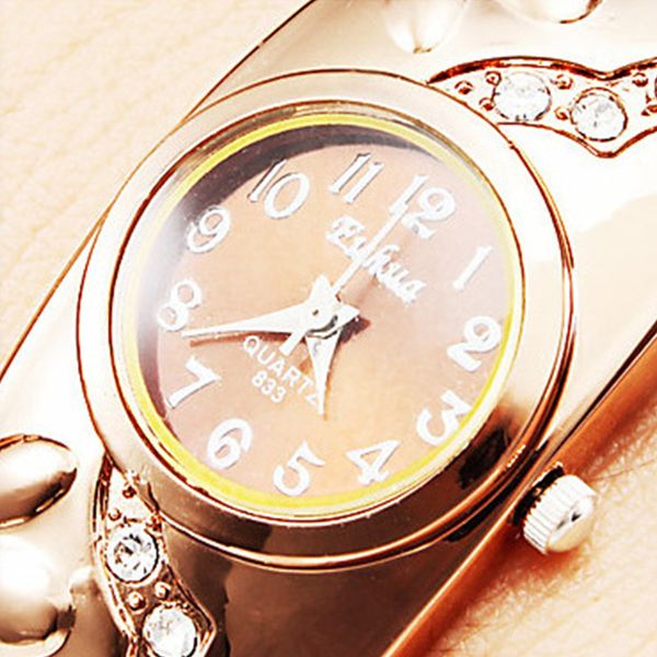 

ladies fashion luxury quartz watch + bracelet set with steel band -3pcs/set, Slivery;brown