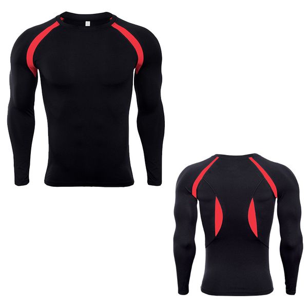 

mens men fitnes wear long trainig slim long t-shirts letr print tshirts home rning joge activ shirts brtha spring clothin, Black;blue