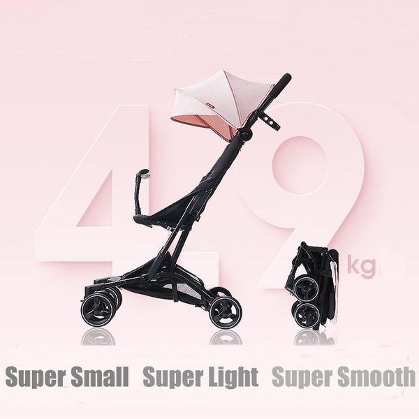 

baby stroller folding car small lightweight trolley pram four season use mom stroller -resistance four wheels