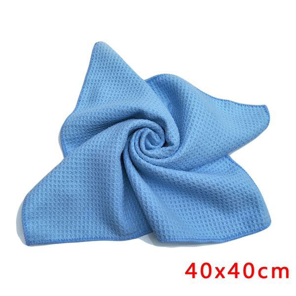 

1pc absorbent microfiber towel car home kitchen washing clean wash cloth blue us