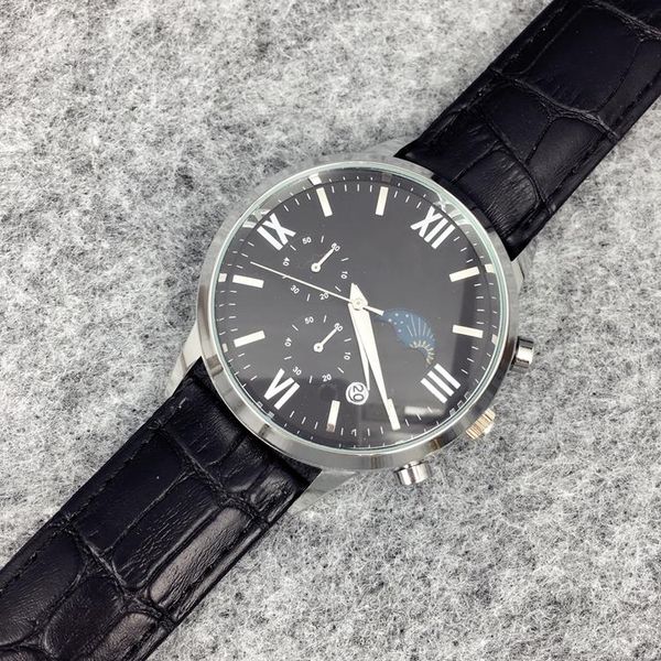 

горячая saletop марка мужчины платье часы кварцевые военные часы роскошные кожаные наручные часы мода повседневная часы черный / коричневый, Slivery;brown