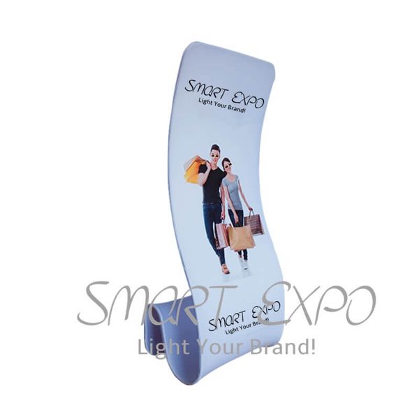 2020 Snake Curved Fabric Tension Display Banner Stand Floor Banner