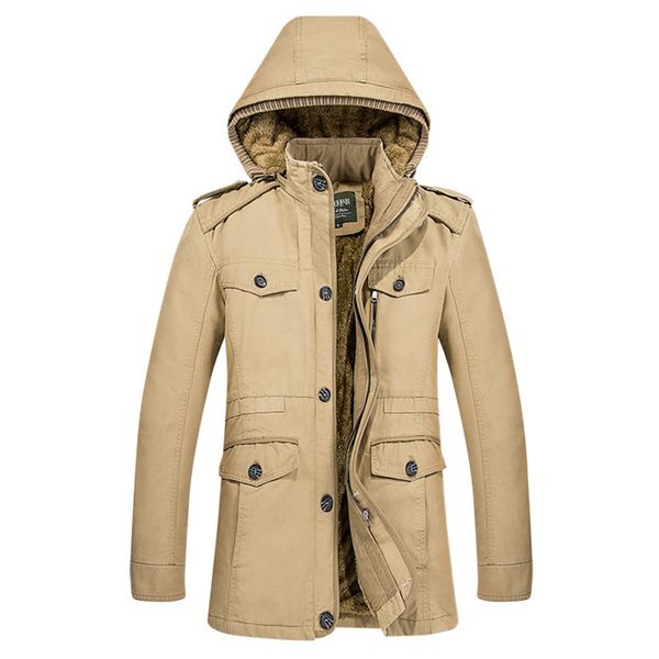 

mens plus velvet hooded jacket autumn winter long sleeve slim fit coat homme zipper outwear, Black;brown