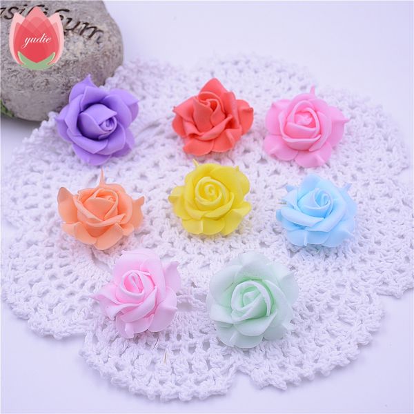 

30pcs/lot pe foam artificial mini pentagon rose flower for wedding home party decoration mariage pompom accessories rosa flowers