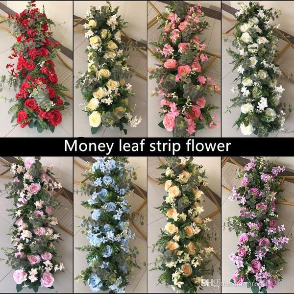 Decorazione di nozze Strada citata mix di fiori artificiali da parete Negozio di porte ad arco fai-da-te Fiore Fila Finestra Stazione T Area Natale