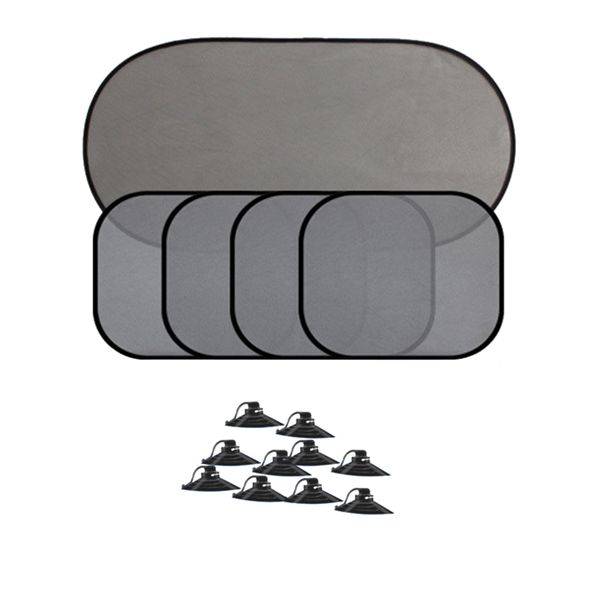 

5pcs/set car window cover sunshade curtain uv protection shield sun shade mesh solar mosquito dust protection