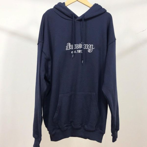 

new european luxury hoodies alphabetic embroidered garments sweatshirt fashion cotton women mens designer sweater hfyywy003, Black