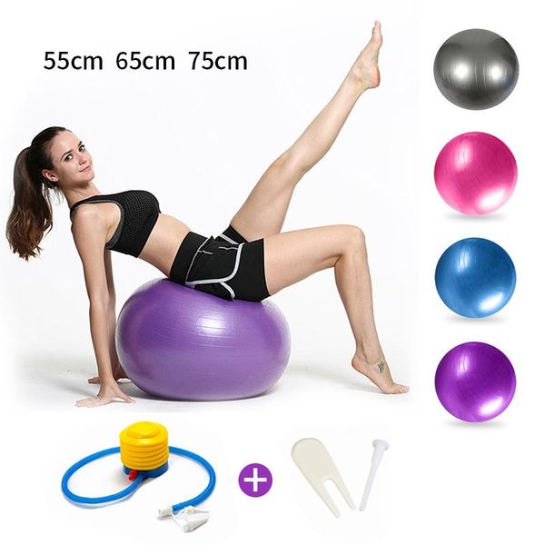 

sports yoga balls fitness balance ball pelota pilates equipment exercise gym home ball balance women with pump 55cm 65cm 75cm losgr