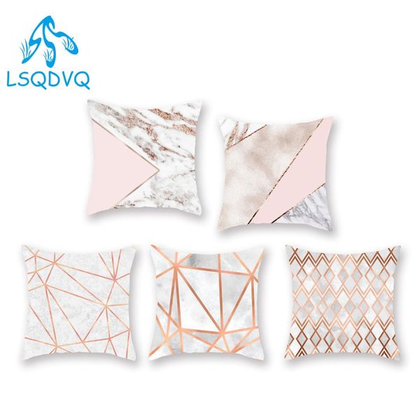 

diy custom 100% polyester marble pattern geometry throw pillows case cover sofa home car cushion cover decoration for bedroom