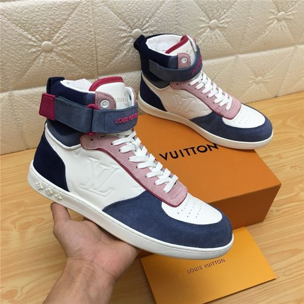 

fashionable wild women's shoes luxury leather boots brand women's boots high-shoes men's platform sports shoes men's cas, Black