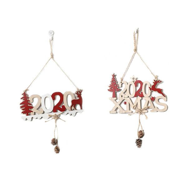 

3d christmas english alphabet 2020xmas wooden creative pendants ornaments diy xmas tree ornament kids gift home party