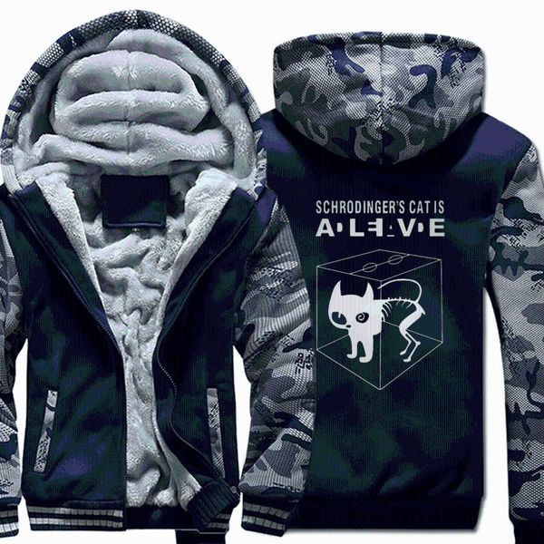 

autumn winter brand tracksuits man's streetwear wool liner jackets 2019 schrodinger's catis coats sweatshirt harajuku hoodies, Black
