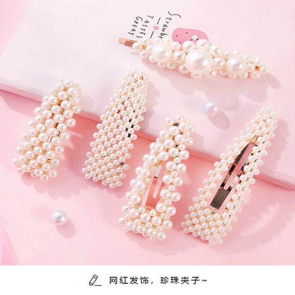 

white pearl заколки для волос заколка hairclip шпильки жемчужно-белый оранжевый аксессуары для волос parel haarspeld white pearl lmjto, Black;brown