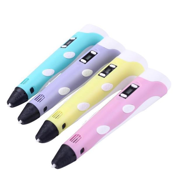

diy 3d принтер pen 3d рисования pen abs нить 1.75mm искусство 3d printing pen lcd обучающие подарок для детей дизайн живопись графика