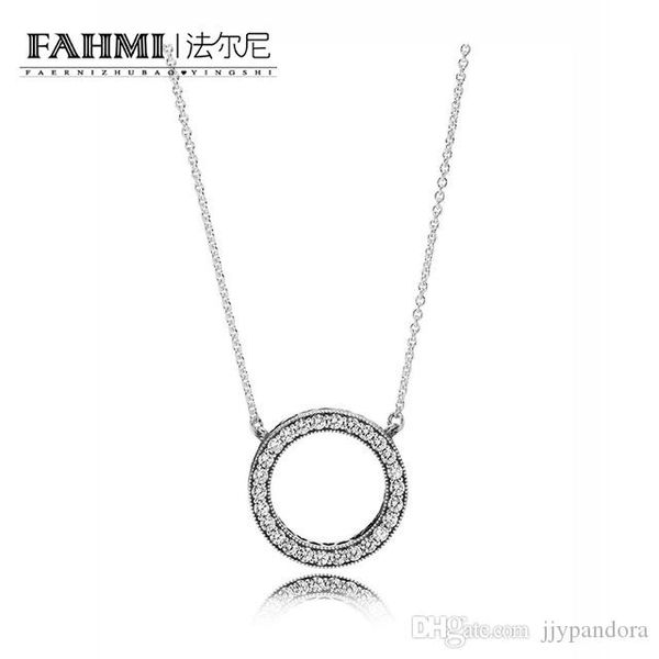 

fahmi 100% 925 sterling silver 1:1 original 590514cz charm necklace authentic fashion generous fashion glamour wedding womens jewelry