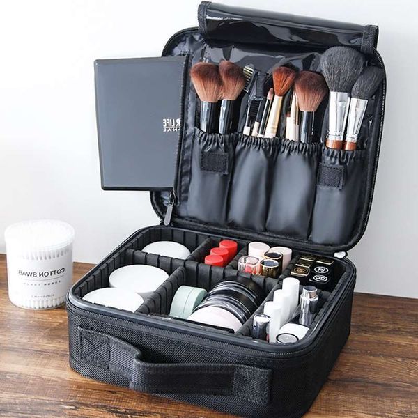 

pu cosmetic bag travel ladies professional makeup bag women large-capacity canvas leather material female organize makeup case t200519