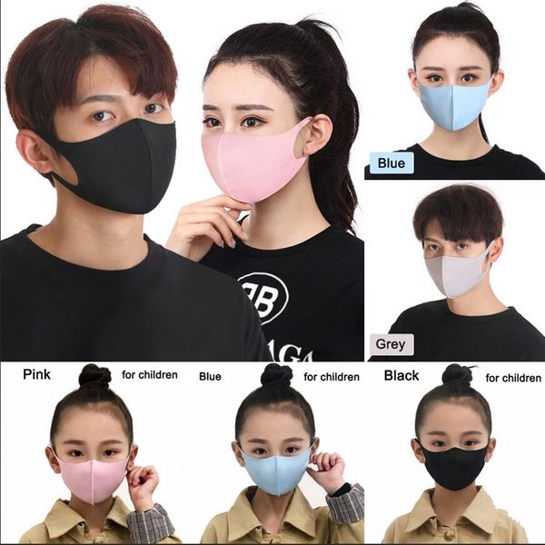 

ice silk dustproof mouth mask washable reusable face mask kids comfy anti pollution shield wind proof mouth cover ljjo7753