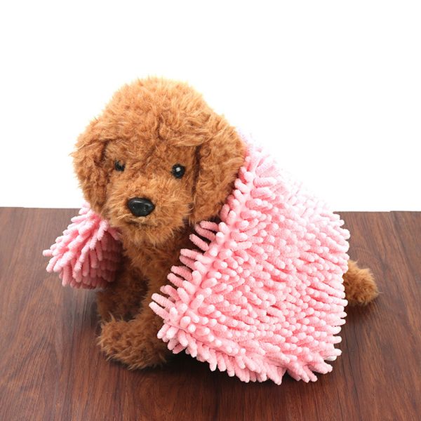 

newly super-absorbent pet towel microfiber soft chenille dry soft for dog cat bath cleaning mk