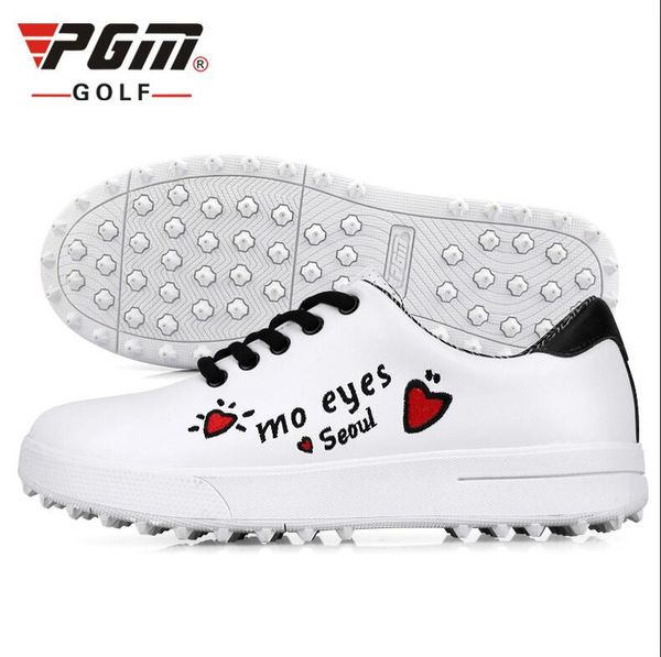 

2020 new korean version golf shoes mo eyes microfiber waterproof girls golf shoes breathable non-slip children's sneakers