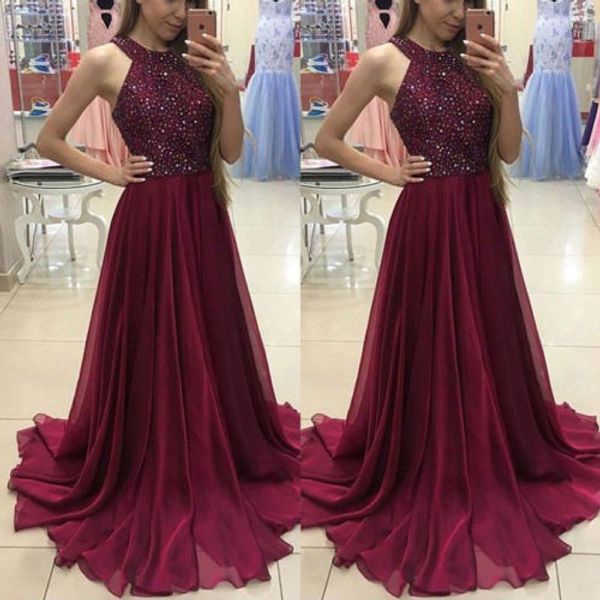 

2019 Fashion Brand New Women Sequins temperament Sleeveless Formal Wedding Bridesmaid Party Elegant Long Dress