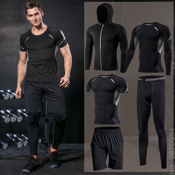 

мужского compression спортивной костюм gym tight обучение одежда тренировка беговая спорт установить бег tracksuit фитнеса одежда dry fit