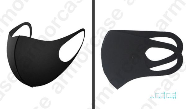 

3d black color fiber masks breathing face mask kids adults two sizes anti dust protection cover mask washable mouth-muffle cover d32403, Blue