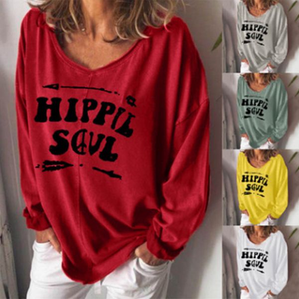 

nibesser 2019 new brand sweatshirt women casual loose letter printed shirt pull femme v-neck streetwear plus size s-3xl, Black