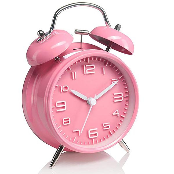 

alarm clock 4 inches twin bell alarm clock with stereoscopic dial, backlight, battery operated loud