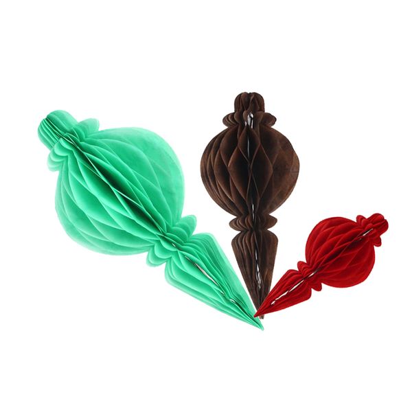 

3pcs honeycomb balls tissue paper pom poms wedding party lantern home decoration