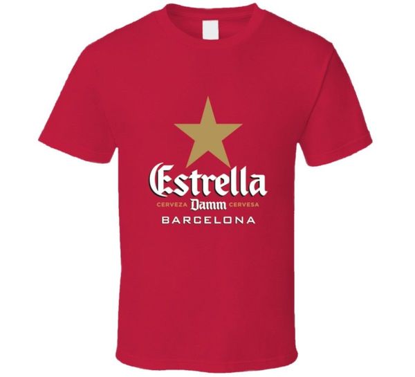 

Estrella Пиво Дамм Барселона Alcohol Drink T ShirtFunny свободная перевозка груза Unisex верх