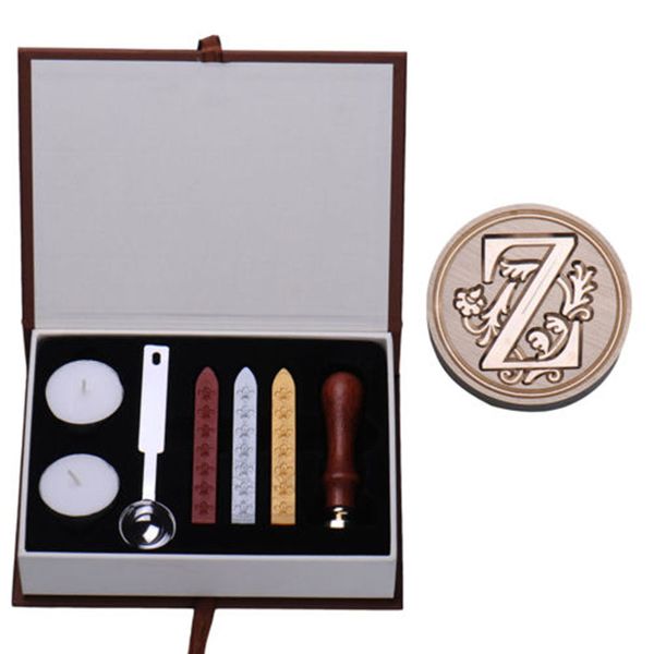 

crafts alphabet badge wax seal kit stationery a-z wax badge seal vintage high-end arts