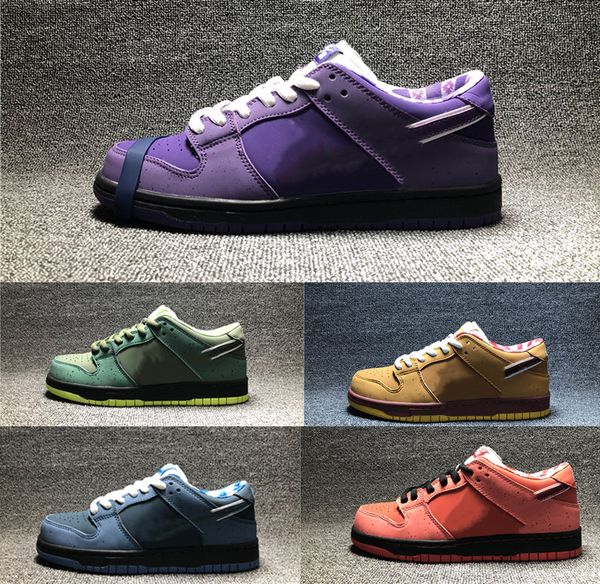 

2019 new purple lobster diamond su fashion designer star sole casual sports shoes concepts x sb dunk low skateboard shoes 36-45