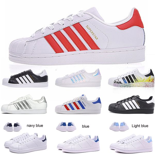 

2020 men and women superstar gold shoes stan smith sneakers round toe casual shoes factory outlet flat shoes 36-45, Black;grey