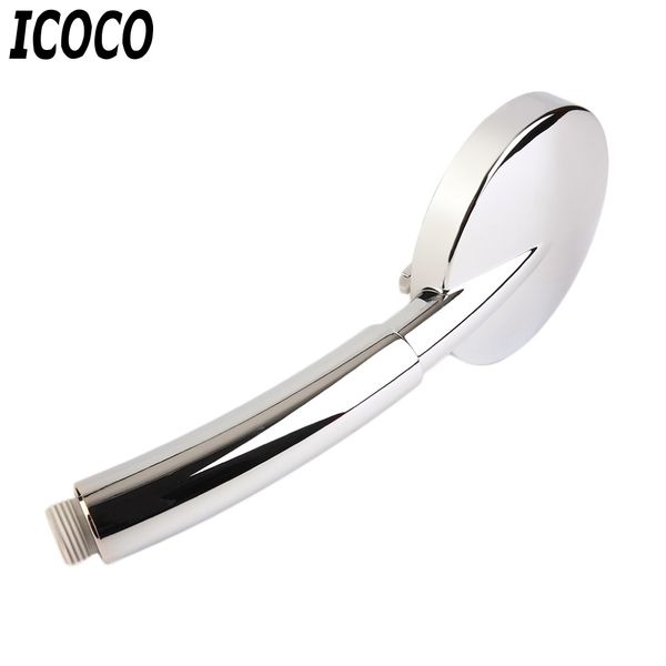

icoco new shower head durable stylish silver handheld water-saving pressure rain shower head bathroom spa easy to install