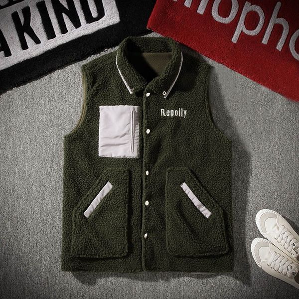 

полоса флис жилет мужчины 2020 зимняя куртка мужчины зима жилет мужская жилет повседневная пальто мужские топы chaleco hombre плюс размер m, Black;white