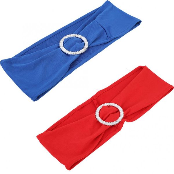 

holiday decoration spandex stretch wedding party chair decor sashes with bowknot buckle wedding decoration new