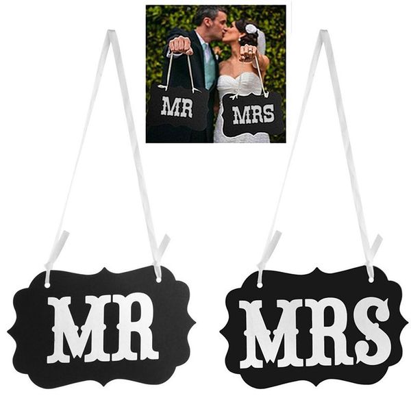 

2 пары mrmrs председатель назад баннер bride groom фотосессии реквизит freestanding для свадебного украшения urne марьяж