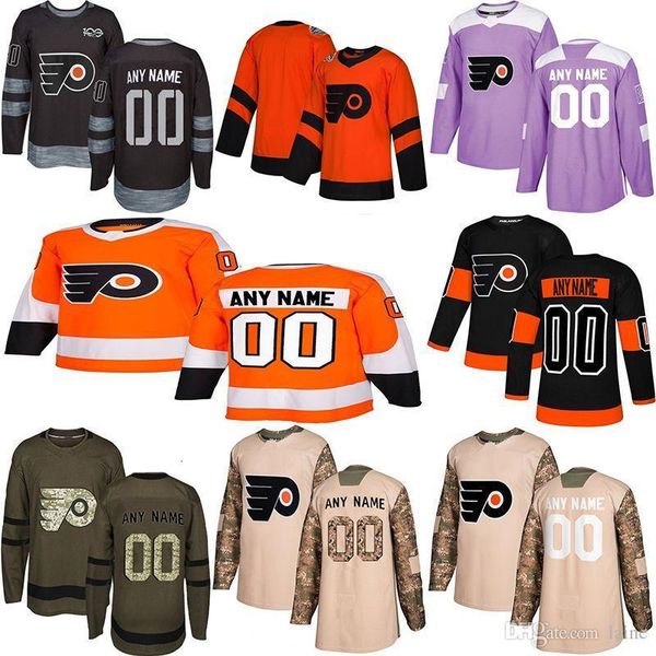 

2019 news philadelphia flyers hockey jerseys multiple styles mens custom any name any number hockey jerseys, Black;red