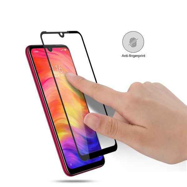 Displayschutzfolien aus gehärtetem Glas für Xiaomi Redmi7 Note7 7Pro Note 7S 7A mit schwarzem Seidendruck