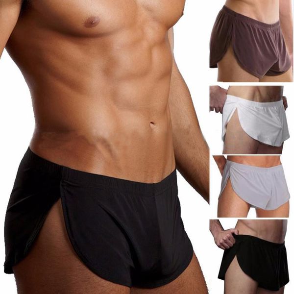 

мужское нижнее белье плавки сексуальные мужские боксерские шорты выпуклость мешок твердые повседневные трусы cueca masculina calzas deportiv, Black;white