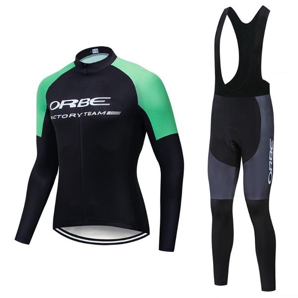 

2020 orbe pro team modesti cycling clothing set autumn breathable bicycle wear long sleeve mtb bike jersey ropa, Black;blue