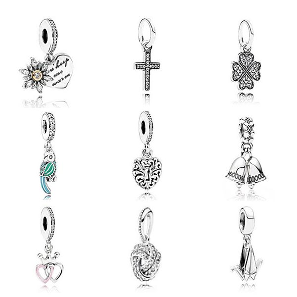 

100% 925 sterling silver pandora family dad mom charm beads pendants 792012cz 791310cz 791309cz 791903enmx 791876cz 791230 791963cz 791953, Black