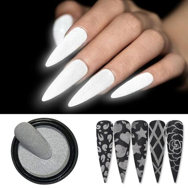 

nail art glitter powder reflective shiny dust glow for bar disco sparkling pigment fluorescent nail art glitter powder, Silver;gold