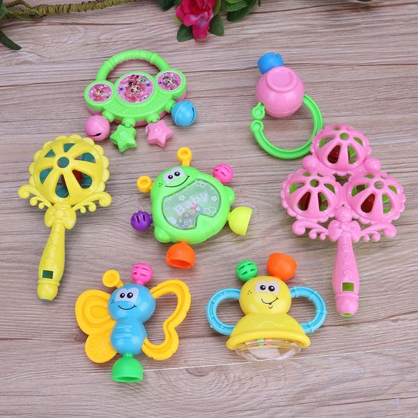 2019 Rattle Plastic Hand Jingle Shaking Bell Newborn Teether