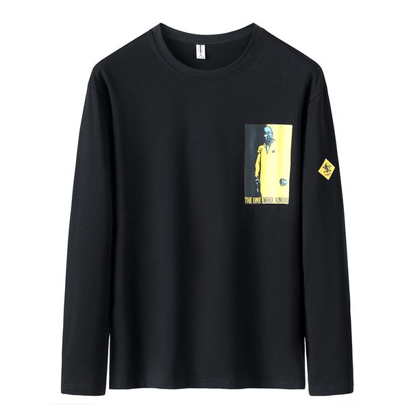 

мужская дизайнерская осенняя футболка с длинным рукавом рубашка осенняя футболка пуловер свитер, White;black