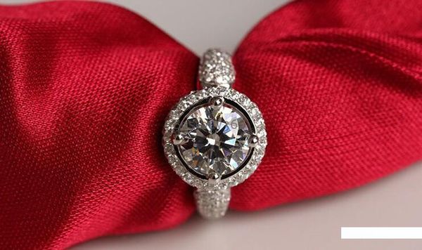 

1 ct sterling silver round cut crown sona simulation diamant s925 ring us size from 4 to 12 (jsa, Slivery;golden