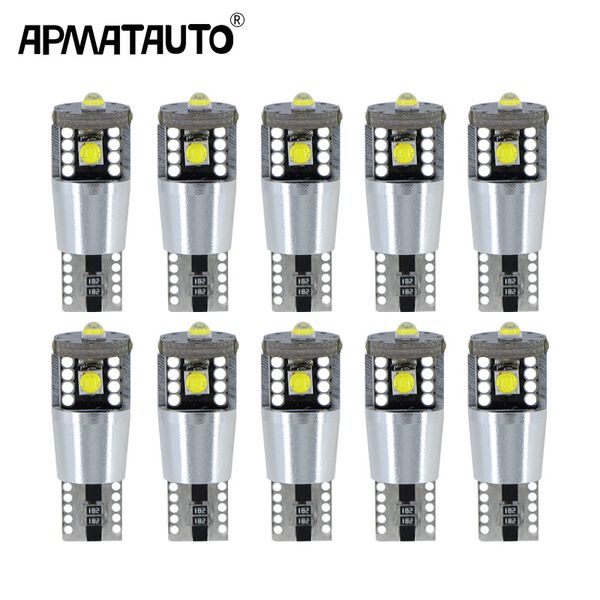 

10x for xbd chip 15w t10 led bulb w5w white canbus obc interior lights car lamp 501 dash car light source parking 12v