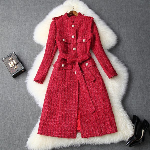 

vintage 2019 autumn winter women's wool coat new fashion woolen coat female winter wool jackets female cloak, Black