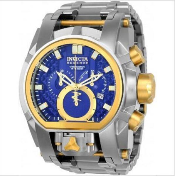 

invicta reserve bolt zeus series model -20111 stainless steel silver gold blue men's quartz watches
