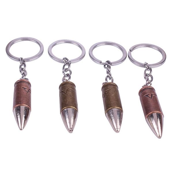 

1 шт. новая пуля брелки прочный горячий мужская открытый указатель ручка пуля стиль брелок старинные сумки висит высокое качество, Silver